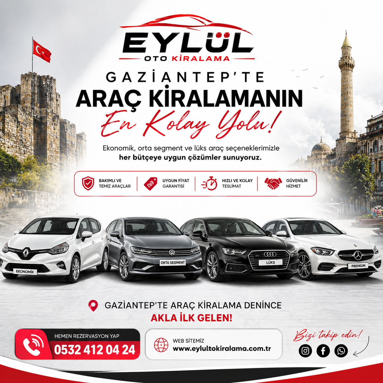 Gaziantep Araç Kiralama Rehberi Dikkat Edilmesi Gereken 10 Önemli Nokta (2026)